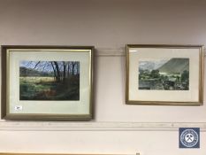 Marion Bradley : Winter Bracken, watercolour, 32 cm x 22 cm, with gallery label verso,