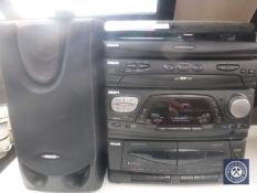 A Philips hi/fi system with remote