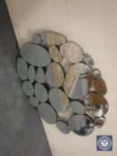 An all glass pebble mirror