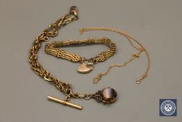 A 9ct gold chain, 3.