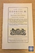 A George III Act of Parliament dated 1797 relating to Haddenham,