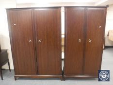 A pair of Stag Minstrel double door wardrobes