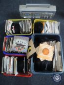 A Ferguson retro Boom box, five boxes of 7