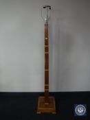 An oak Art Deco standard lamp,
