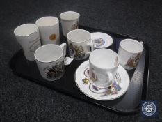 A World War One 1914 - 1919 commemorative mug together with further commemorative china by Maling