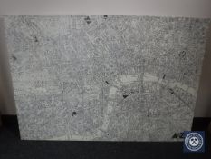 A large framed wall canvas,