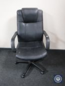 An executive high backed office armchair