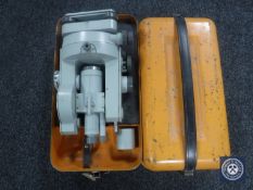 A cased vintage theodolite