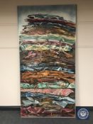 Donald James White - The scrap heap, oil on board,