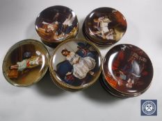 Forty-two assorted Norman Rockwell collector's plates