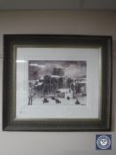 A framed, signed limited edition print,