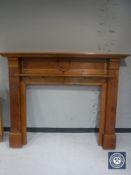 A 20th century pine fire surround