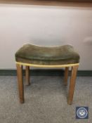 A 1953 Elizabeth II coronation stool, stamped North & Sons, West Wycombe,