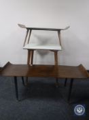 Two mid 20th century teak coffee tables together with a Formica topped occasional table
