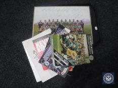 A collection of Newcastle United related items, signed team photograph,