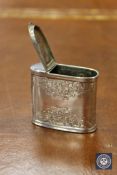 A silver Georgian lidded container box