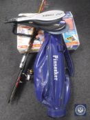 An ab shaper in box together with a quantity of fishing rods,