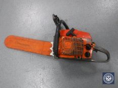 A Husqvarna petrol chain saw