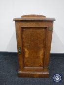 An inlaid oak Arts and Crafts pot cupboard