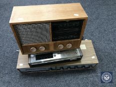 A Leak stereofetic FM tuner together with Pioneer cassette tape deck and Kolster Brandes radio