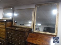 Three contemporary gilt,