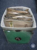 A box of antique 78's