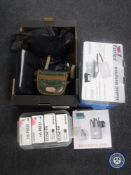 A box containing portable DVD player,