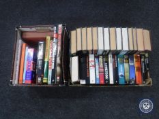 Two boxes of books - World War, novels etc.