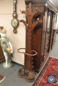 A Victorian mahogany hall stand,