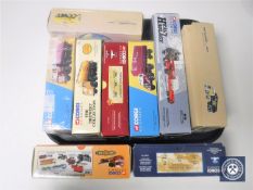 A tray containing nine Corgi Classic die cast vehicles,