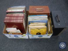 Two boxes of LP's and 78's, box sets etc.