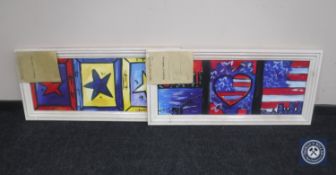 Stanley King, Three Stars, acrylic on paper,