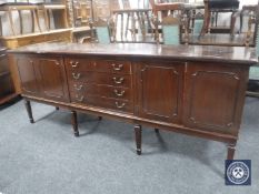 A continental mahogany four door sideboard