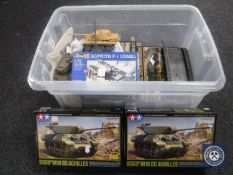A large collection of modelling kits,