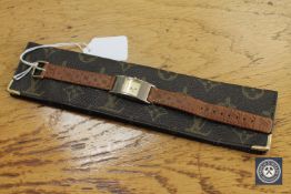 A lady's quartz wristwatch signed Louis Vuitton,