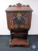 A hand painted twentieth century oak clerk's desk
