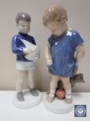 Two Royal Copenhagen figures of children,