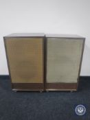 A pair of mid 20th century melamine cased floor standing speakers