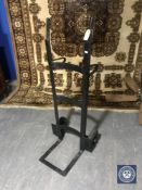 A metal heavy duty sack barrow