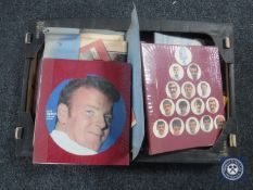 A box of scrap books relating to football