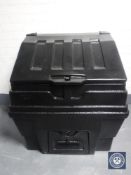 A plastic coal bunker