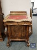 A Victorian walnut Davenport,