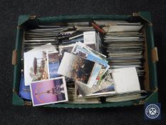 A box of art and modern postcards