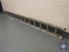 An aluminium double extension ladder (on view in ground floor corridor)