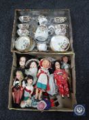 A box of twentieth century dolls of the world,