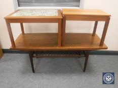 Three Danish teak coffee tables
