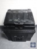 A plastic coal bunker