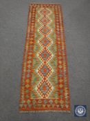 A Vegetable dye wool choli kelim runner 200 cm x 65 cm