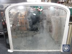 A Victorian painted overmantel mirror