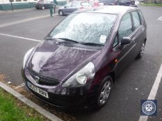 A Honda Jazz S five-door hatchback, registration NG57 RRV, first registered 30.11.